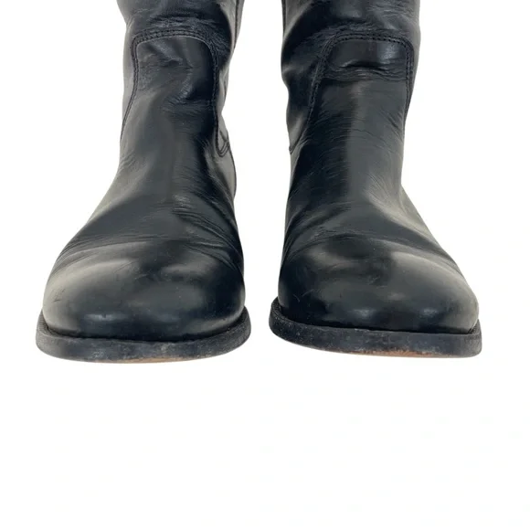 Frye Melissa Button Riding Boots 7 1/2 Black - Picture 6 of 16